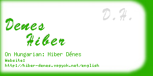 denes hiber business card